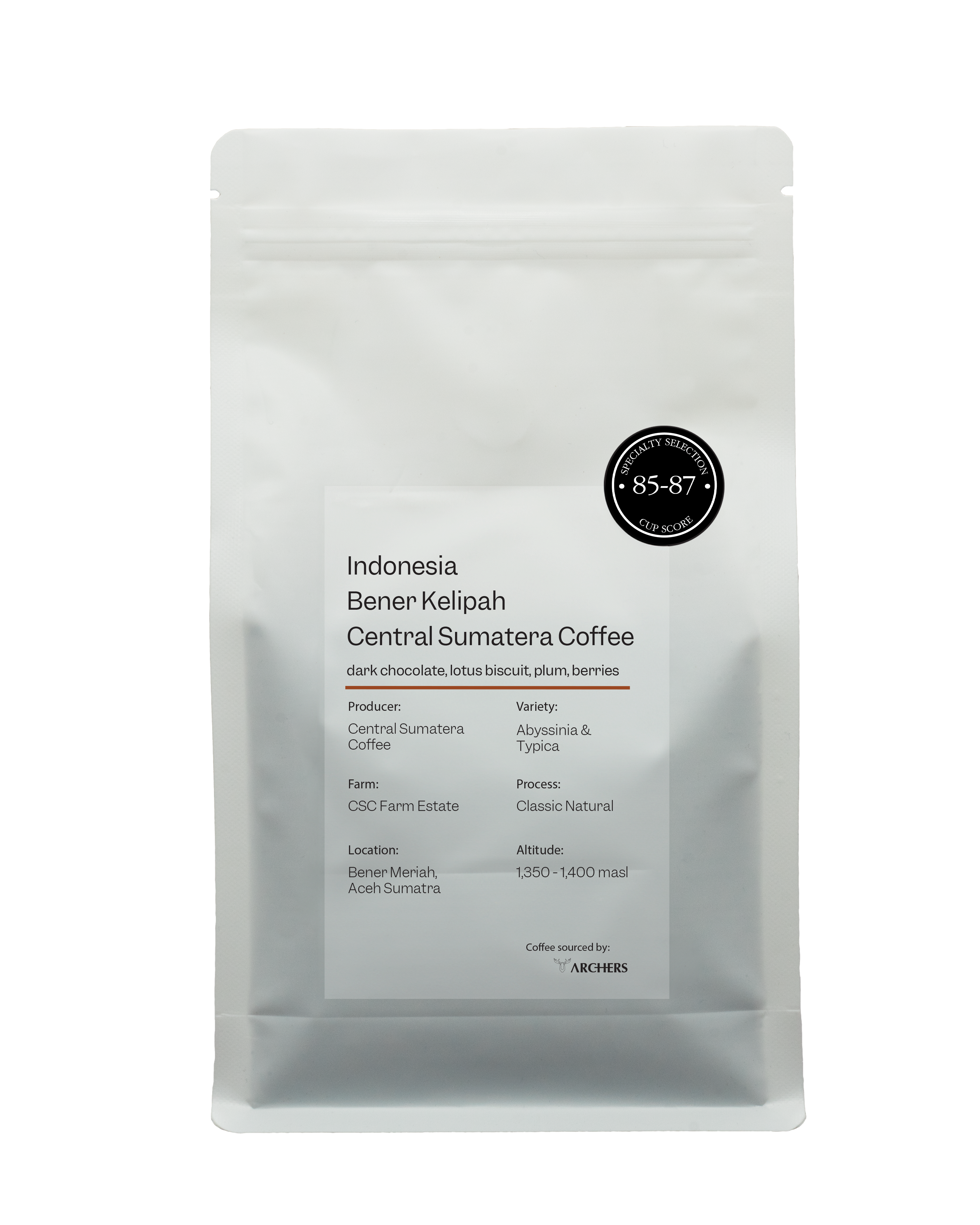 Indonesia - Bener Kelipah, Central Sumatera Coffee from Archers Coffee