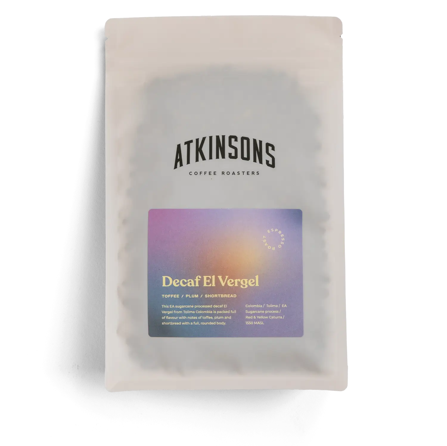 Decaf El Vergel from Atkinson's Coffee Roasters