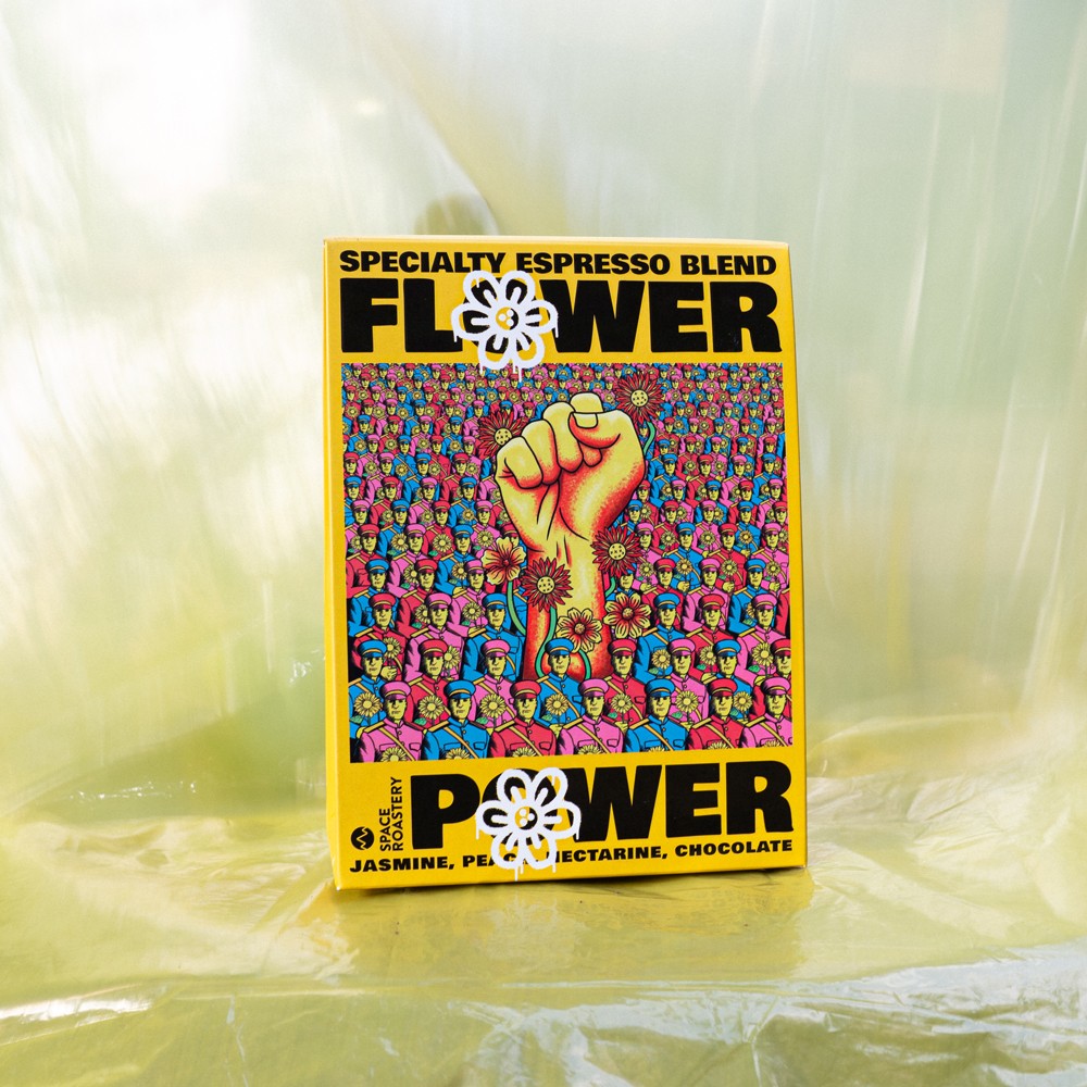 Flower Power from Space Coffee Roastery