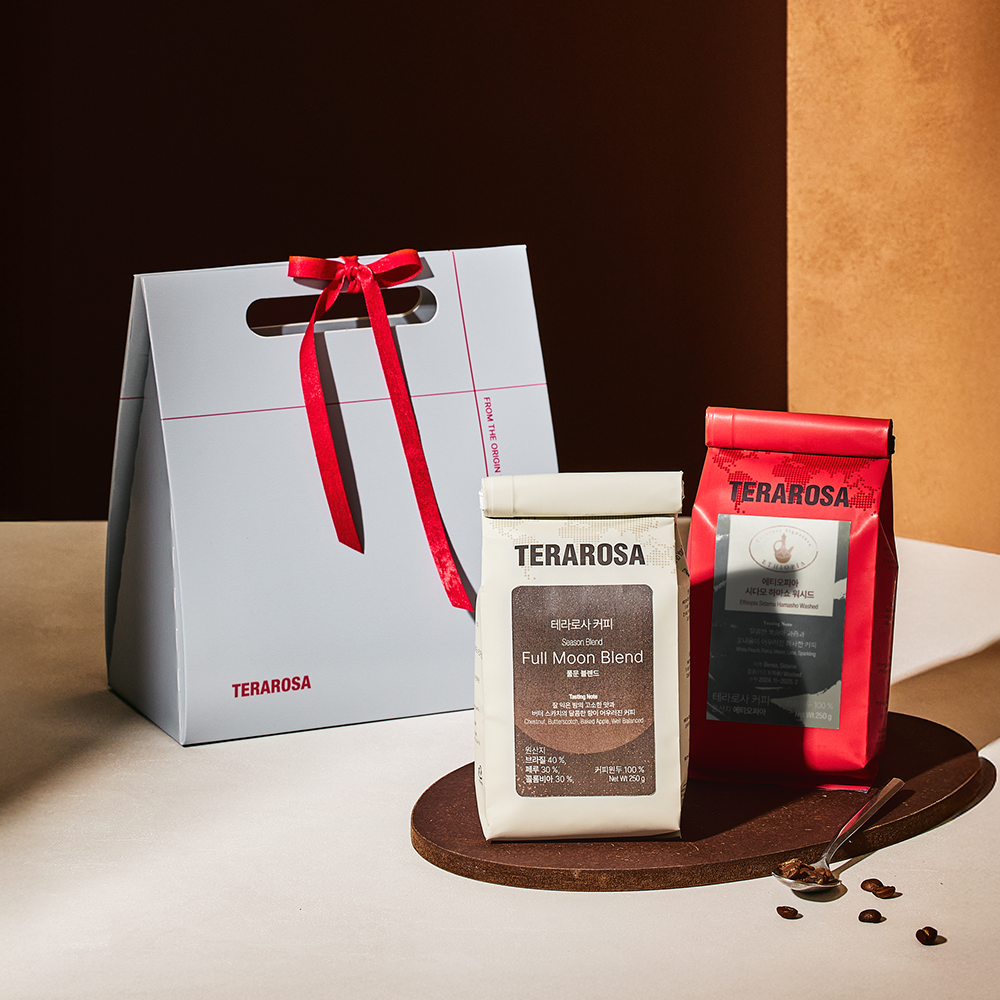 Coffee Bean 2-Type Set (Full Moon Blend + Ethiopia) from Terarosa Coffee