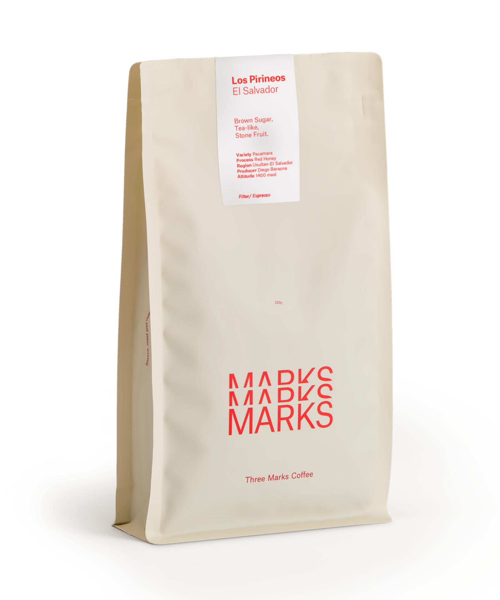 El Salvador- Los Pirineos- Red Honey from Three Marks Coffee